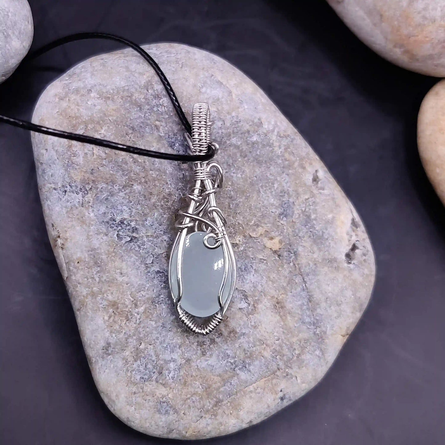 Viti - Aquamarine Necklace By Sanguine Aura Handcrafted Jewellery. Healing Benefits Of Aquamarine - Calming & Clarity.