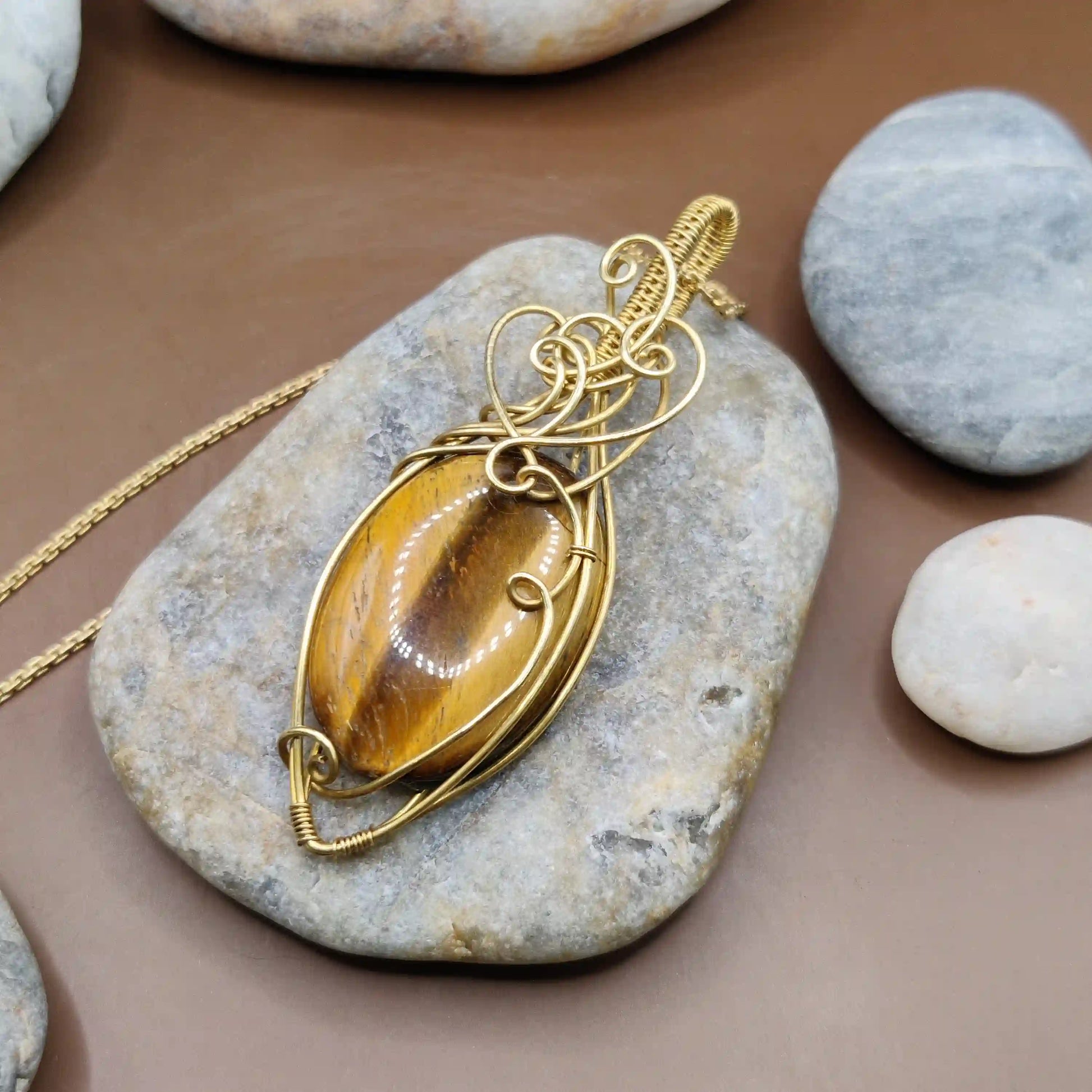 Viti - Tiger's Eye Necklace 001 SA1By Sanguine Aura Handcrafted Jewellery