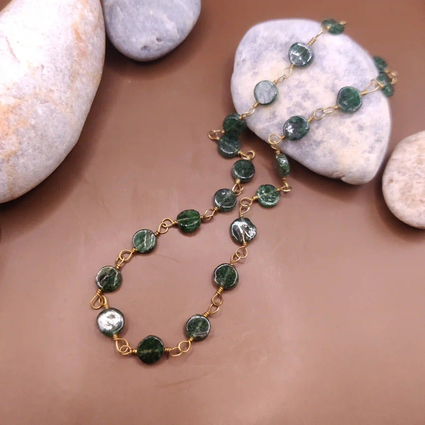 Kiran - Aventurine Gemstone Chain By Sanguine Aura Handcrafted Jewellery