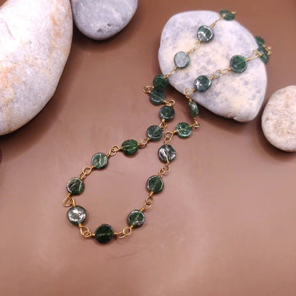 Kiran - Aventurine Gemstone Chain By Sanguine Aura Handcrafted Jewellery