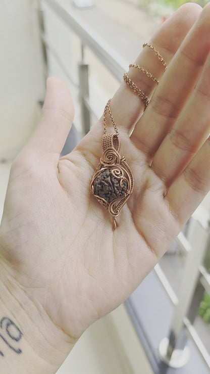 Anagha - Panchamukhi Nepali Rudraksha Copper Necklace