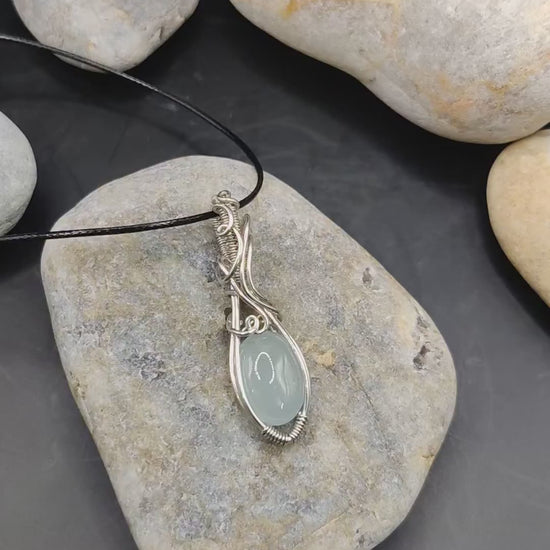 Viti - Aquamarine Necklace By Sanguine Aura Handcrafted Jewellery