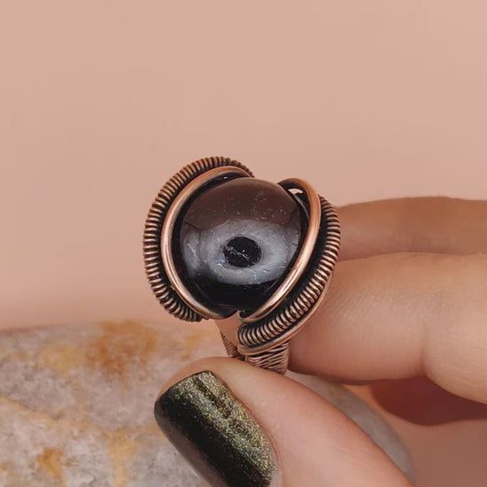 Deacon-Garnet Ring By Sanguine Aura Handcrafted Jewellery