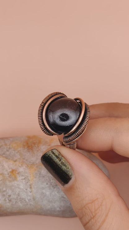 Deacon-Garnet Ring By Sanguine Aura Handcrafted Jewellery