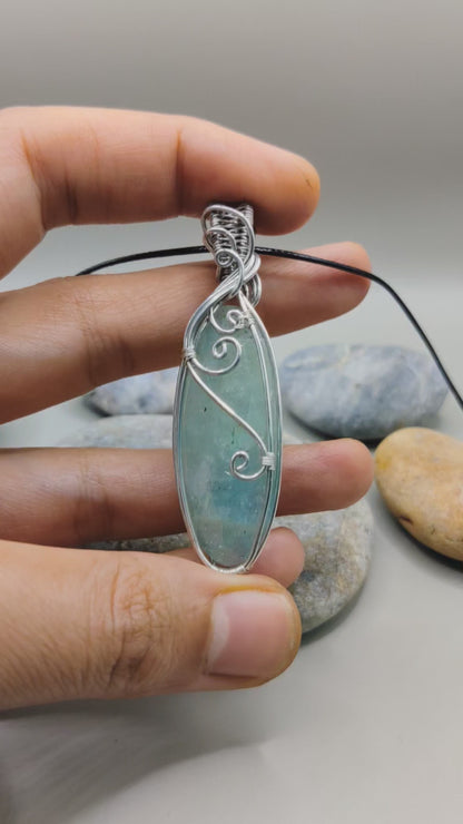 Dakshi - Aquamarine Silver Pendant