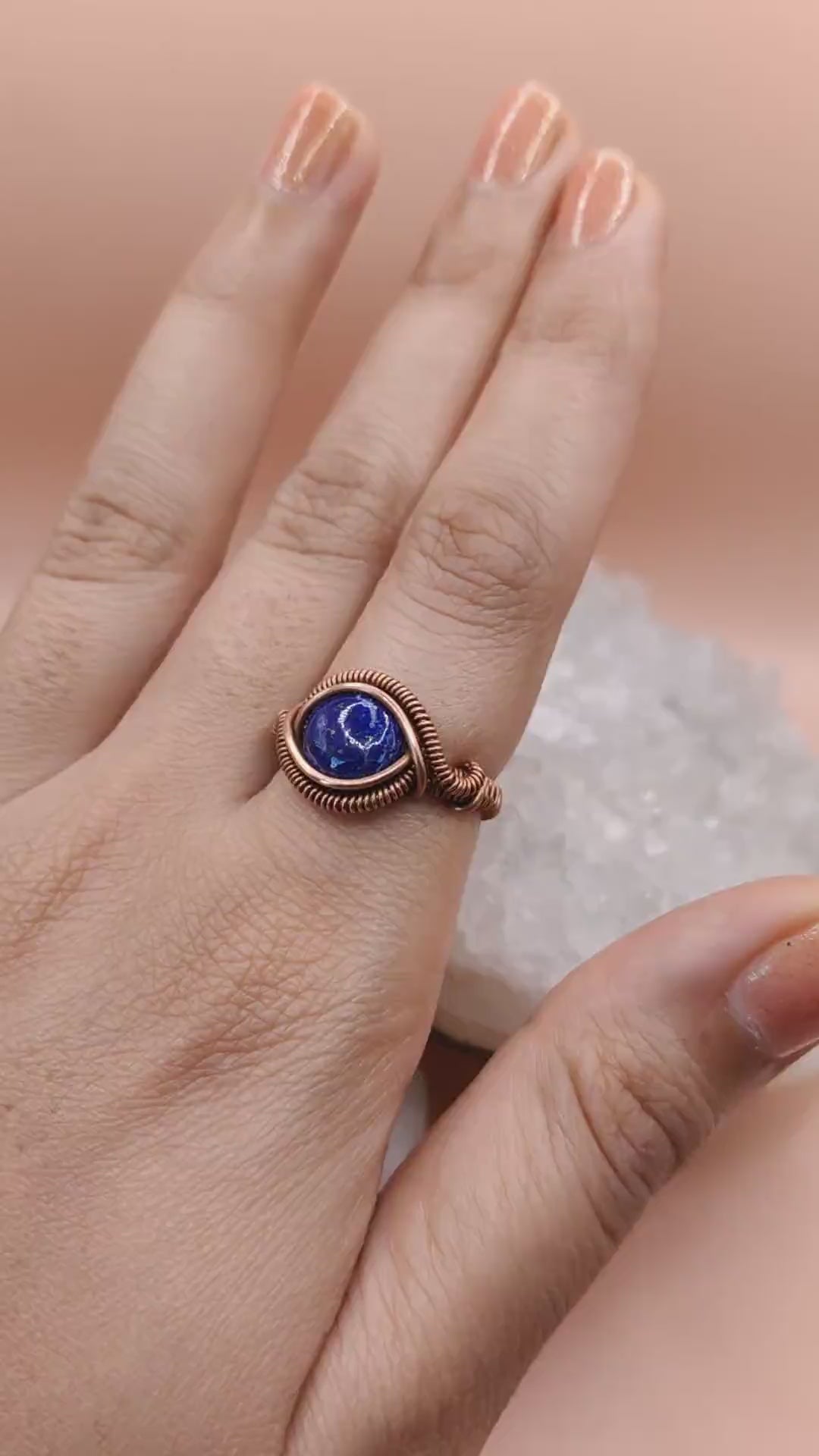 Niya - Lapis Lazuli Ring By Sanguine Aura Handcrafted Jewellery